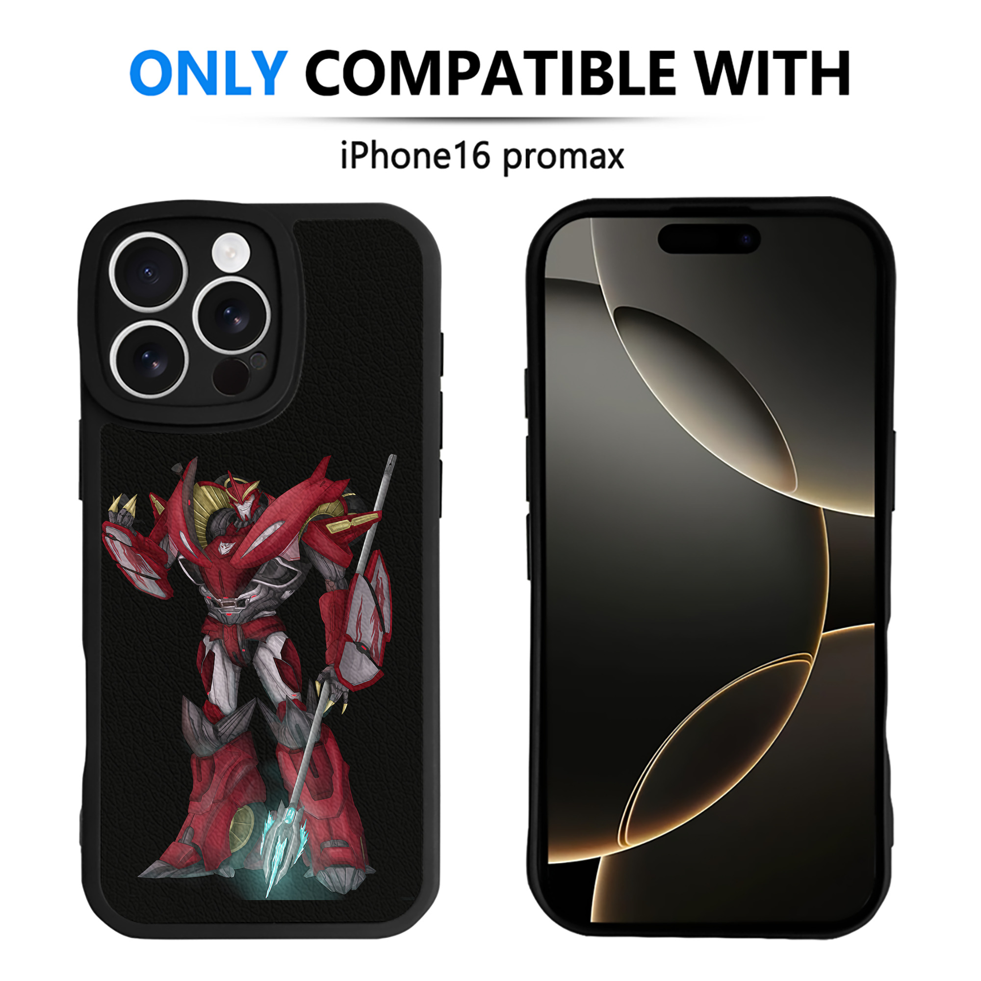 （画像用） Transformers トランスフォーマー 【iPhone 16シリーズ対応】シリコンスマホケース（レザー調） 材質：シリコン